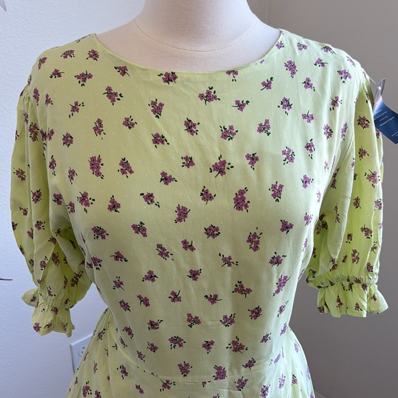 NWT Faithfull the Brand puff sleeve mini dress - Picture 2 of 8